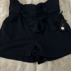 Black Tape_ High Waist Women's Shorts - dark navy